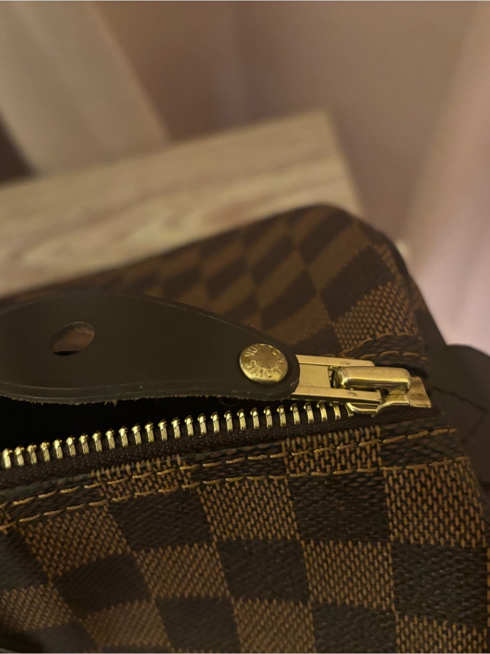 Louis Vuitton Speedy Duffle 35 Brown Canvas Damier Ebene - Picture 5 of 6